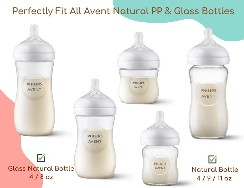 CHUBBIEE Baby Bottle Handles for Philips Avent Natural Baby Bottles, Compatible Avent Bottle Holder for Baby, 2 Count - Image 4
