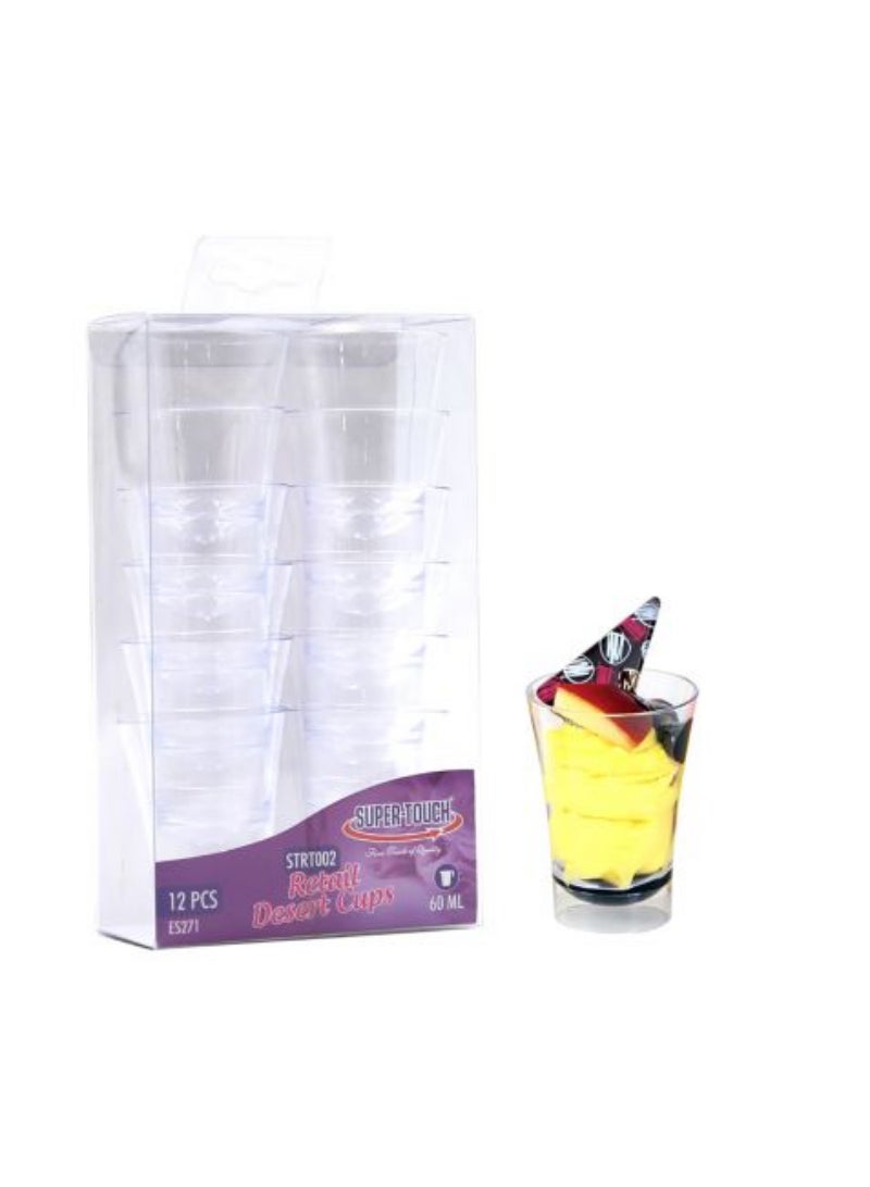 Super Tocuh Retail Clear Short Glass 60Ml 1X12Pcs