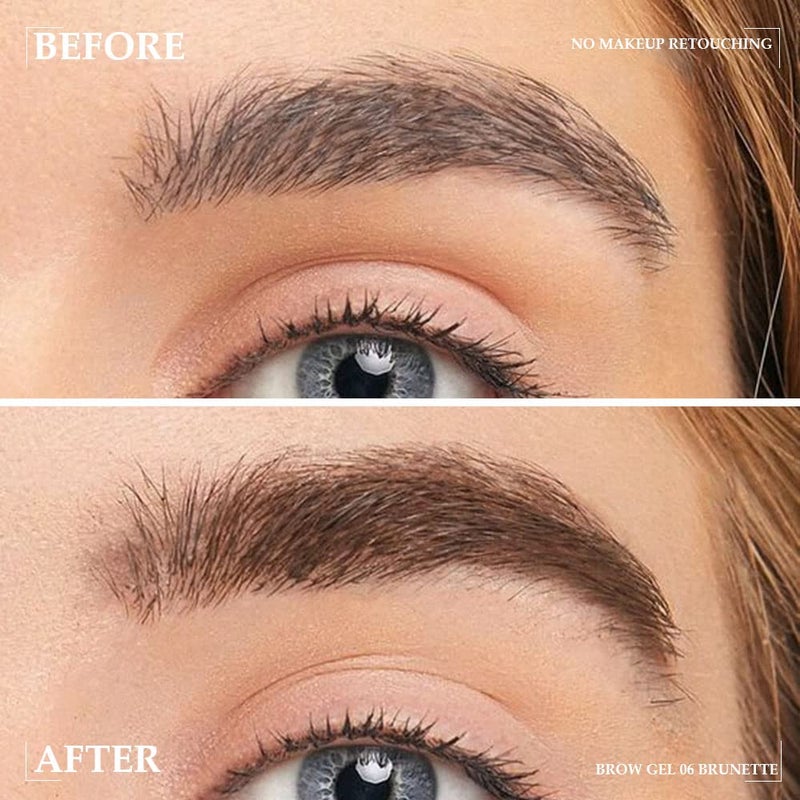 BINGBRUSH ماسكارا تكثيف الحواجب الملونة، نحت الحواجب السريع، مقاومة للماء، مقاومة للنقل، فرشاة لملء الحواجب وتغطية الشعر الرمادي - خالية من القسوة - بني فاتح متوسط (1 قطعة 06 بني داكن) - Image 3