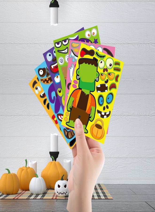 OuMuaMua 42 Sheets Halloween Party Games Stickers for Kids Make Your Own Stickers, Kids Halloween Activities Pumpkin Mummie Zombie Witche Monster Vampire for Party Favors - Image 4
