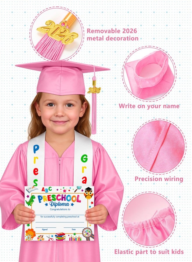 QZYL Preschool Graduation Cap and Gown Set, Unisex Kindergarten Graduation Outfit with Stole 2026 Tassel and Certificate - Image 5