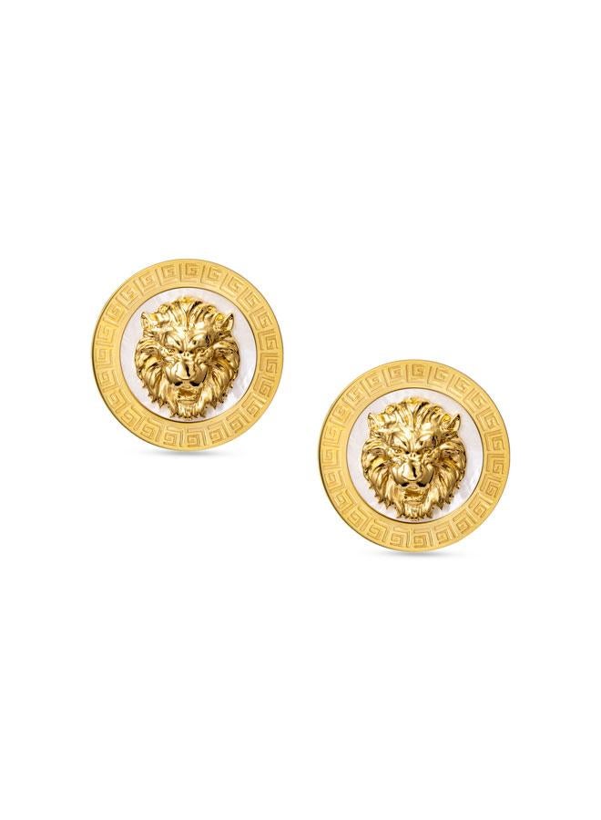 Guy Laroche Leonie Yellow Gold Plated Stainless Steel Stud Earrings for Women - Image 1