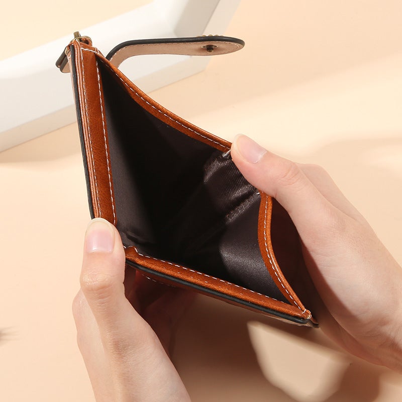 Multifunctional Solid Color PU Leather Wallet, RFID Blocking Design Portable Daily Storage Purse for Cards Cash Coin Business Use - Image 2