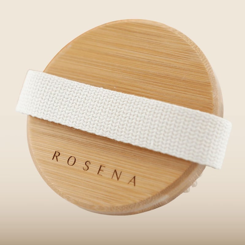 Rosena Dry/Wet Body Brush - Organic Spa Exfoliation & Blood_Circulation Massage Scrub Brush - Clearer, More Beautiful Skin Naturally - Combats Cellulite & Toxins - Image 2
