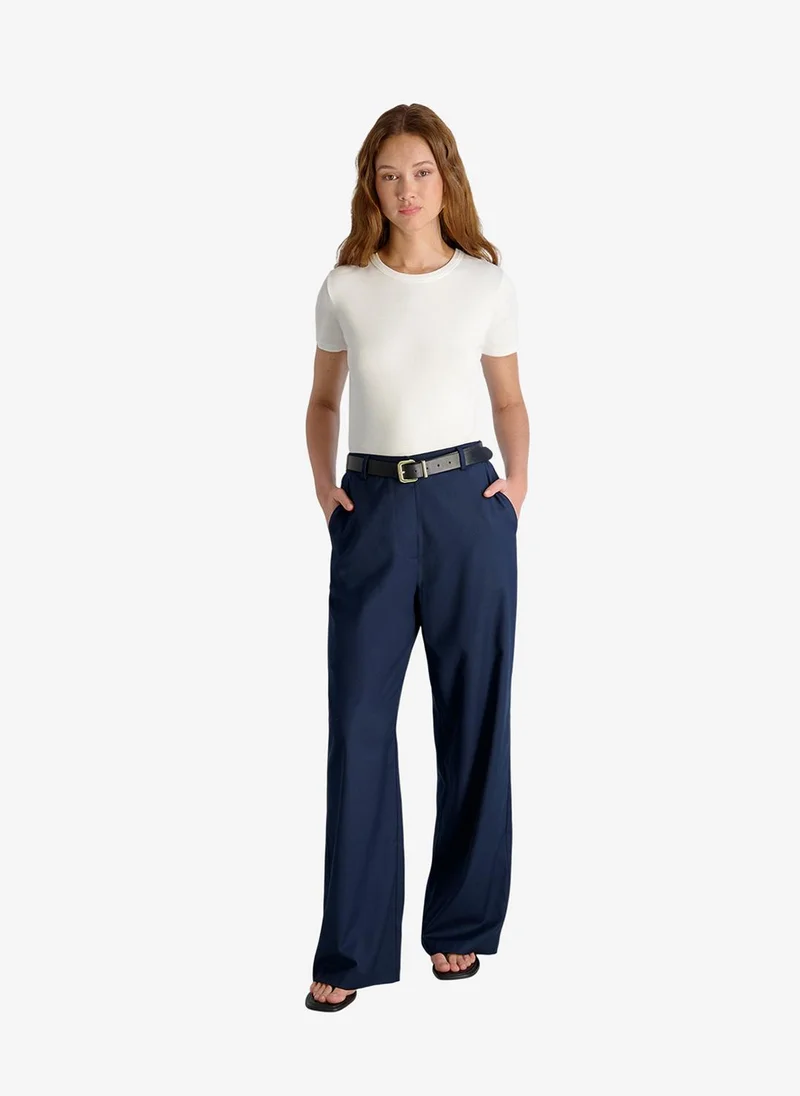 فرنش كونكشن Women's Marine Lt Wt Twill Relxd Trouser