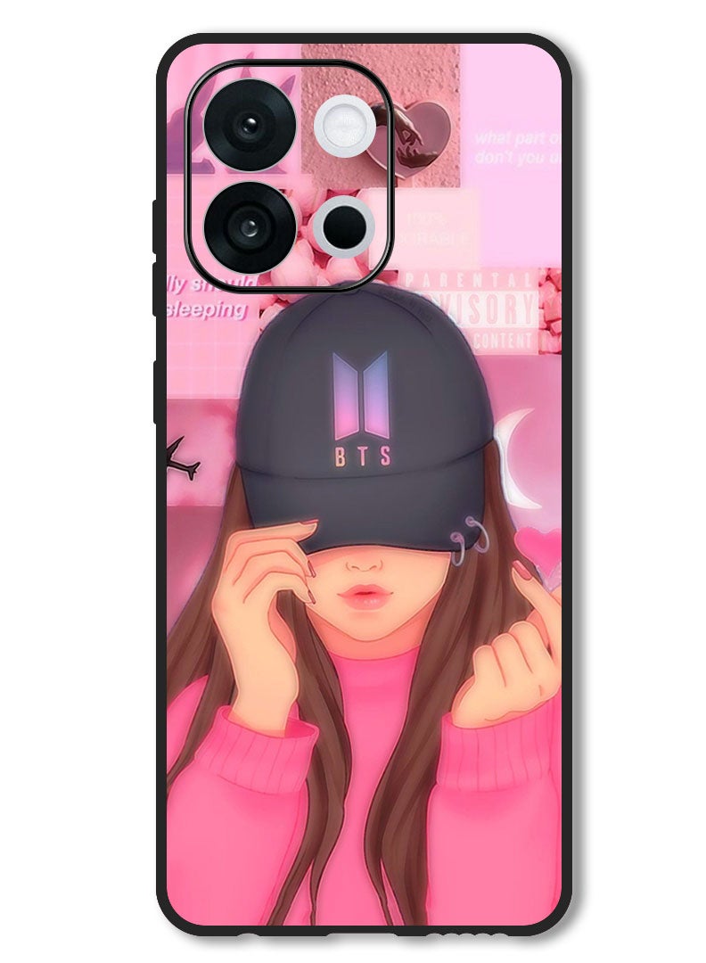 Theodor Case Compatible with OnePlus 13T 6.32 Inch Protection Shockproof Bumper Cover Girl BTS Cap Snap - Image 1