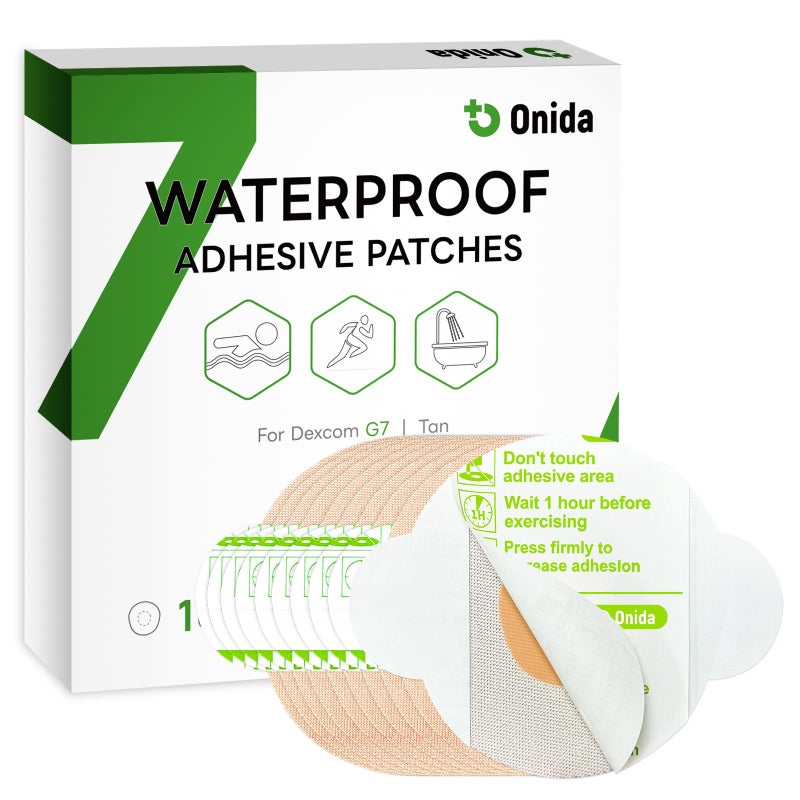 Onida Dexcom G7 Adhesive Patches 10PCSCGM Sensor Covers for Dexcom G7 Waterproof Over Patches Continuous Glucose Monitor Sensor Cover