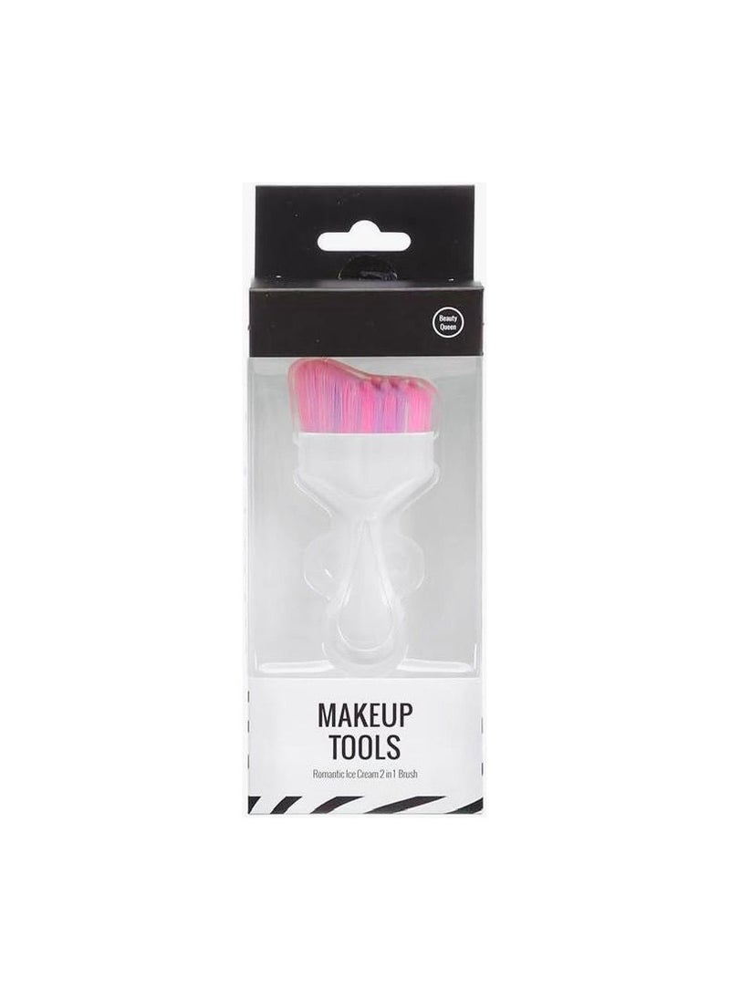 Miniso Romantic Ice Cream Makeup Brush Set -2 Pieces - Soft Synthetic Bristles- Professional Blending - Busch  - Image 3