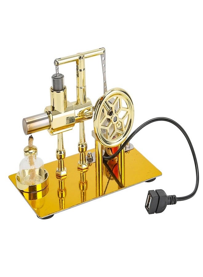 Keetopteep Hot Air Stirling Engine Motor Education Model Electricity Power Generator LED Lights Kit Teaching Stirling Engine Kit for Adults Desktop Educational Toy Gift for Engineers (KTP01) - Image 3