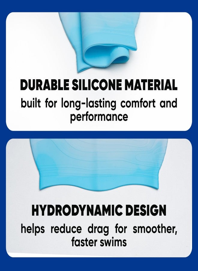 Solpro Coral Bay Unisex Swimming Cap|for Men,Women,Boys,Girls,Athletes,Swimmers|for Training,Competition in Swimming Pool,Water Sport,Beach,Water Park & Activties|One Size Fits All(Ombre Green Grey) - Image 4