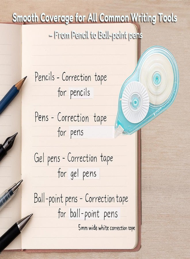 Aipker Correction Tape, Extra-Long 30 m (98 ft) Each - 590 ft Total, Easy-to-Use White Out Tapes Dispensers, High Capacity White Out Correct Tapes for School, Office or Home Use - 6 Pack - Image 3