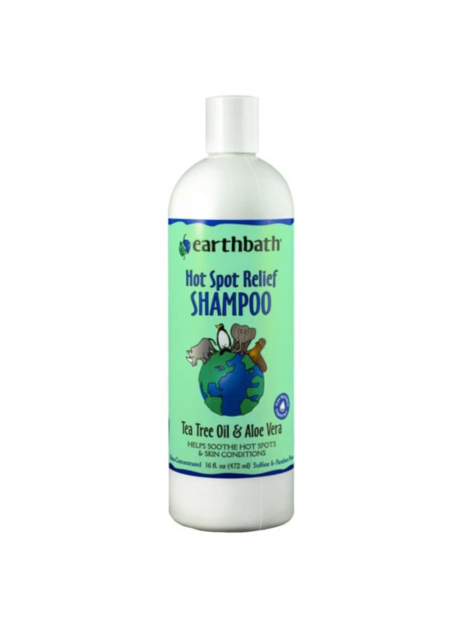 earthbath , Hot Spot Relief Pet Shampoo - Tea Tree Oil Hot Spot Treatment for Dogs, Best Dog Shampoo for Itching & Skin Conditions, Made in USA, Cruelty Free Itch Relief for Dogs - 16 Oz (1 Pack) - Image 1