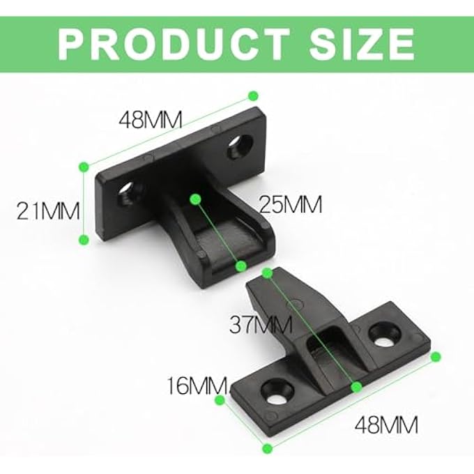 4 PAIRS HEAVY DUTY PLINTH CLIPS KIT - BATH PANEL FIXINGS & RADIATOR COVER CLIPS, NYLON WALL MOUNTING CLIPS FOR 15-18MM KITCHEN/BATHROOM PANELS - Image 3
