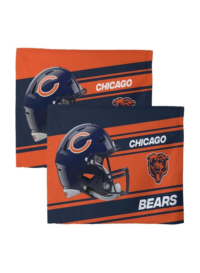 Northwest NFL Chicago Bears 2-Pack Fan Towel Set, 16" x 25" Each, Swipe, Team Colors - Image 1
