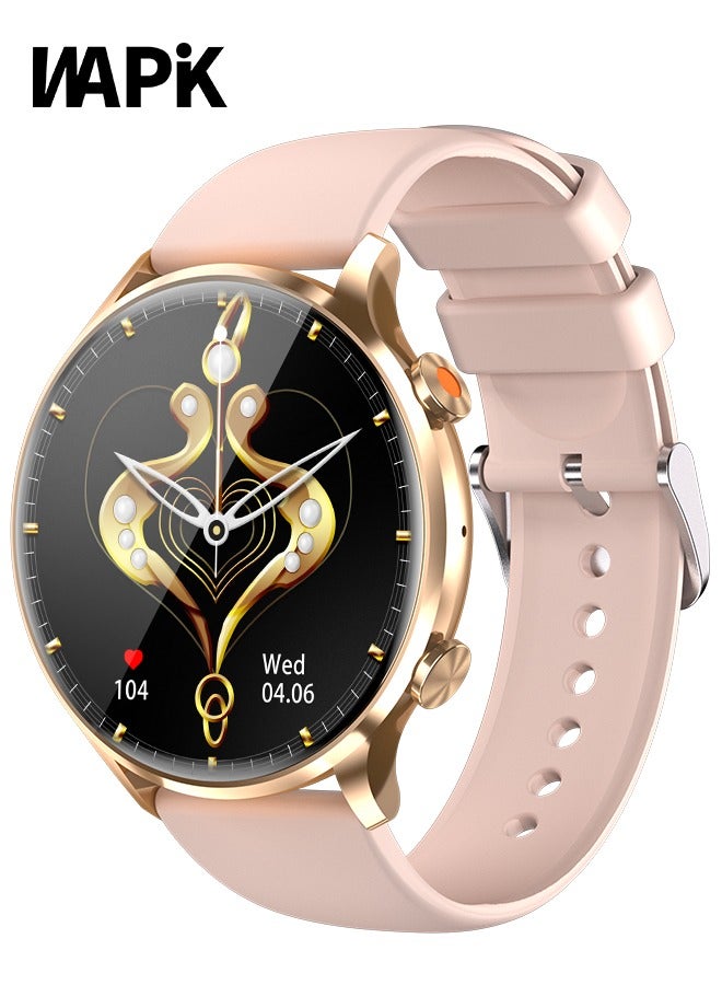 WAPIK Korean Brand Smart Watch Y5，Business Smartwatch, Waterproof Fitness Watch, Bluetooth Calling, Compatible with Android and iOS,Smartwatch For Men, Zinc Alloy Vacuum Plating, Heart Rate Monitoring - Image 1