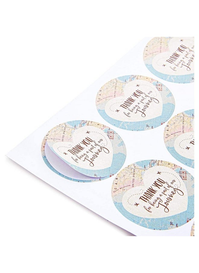 Blue Panda - 36 Pack World Map Travel Favor Bags With Stickers Gift Bag For Travel Themed Party Decorations Birthday Baby Shower Goodie Bags For Kids (8.7 X 5.15 In) - Image 1