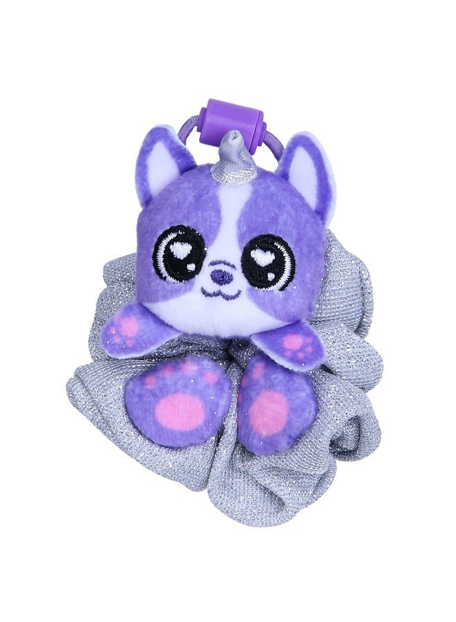 SCRUNCHMiez ScrunchMiez Single Surprise Pack, Magically transforms from Hair Scrunchie to Cute Plush Friend as Well as Backpack Clip. So Many Characters to Collect & wear.,(ID96524)  - Image 3