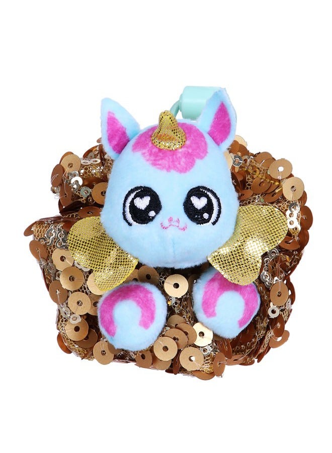SCRUNCHMiez ScrunchMiez Single Surprise Pack, Magically transforms from Hair Scrunchie to Cute Plush Friend as Well as Backpack Clip. So Many Characters to Collect & wear.,(ID96524)  - Image 4