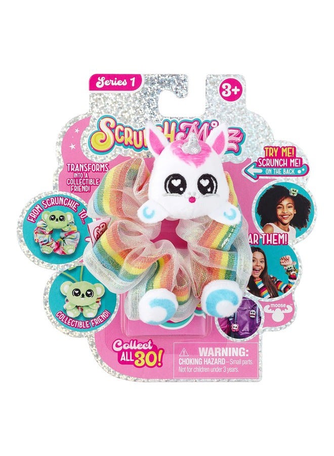 SCRUNCHMiez ScrunchMiez Single Surprise Pack, Magically transforms from Hair Scrunchie to Cute Plush Friend as Well as Backpack Clip. So Many Characters to Collect & wear.,(ID96524)  - Image 1