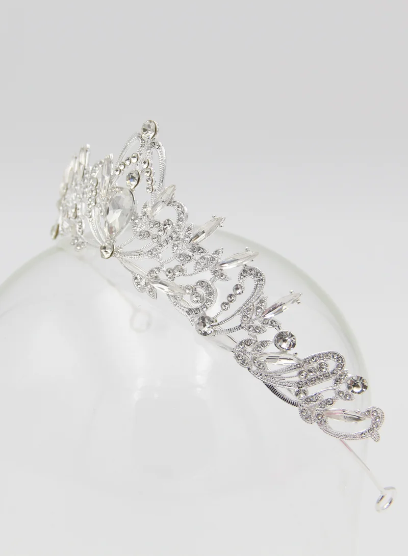 D'Daniela Ddaniela Amy Collection Faux white stones Crown Tiara