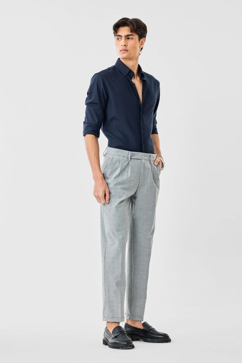 SNITCH Slim Fit Checks Trousers