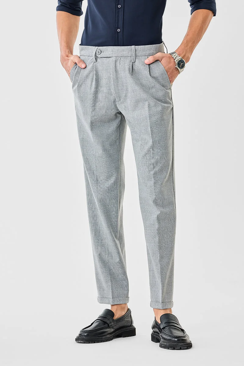 SNITCH Slim Fit Checks Trousers