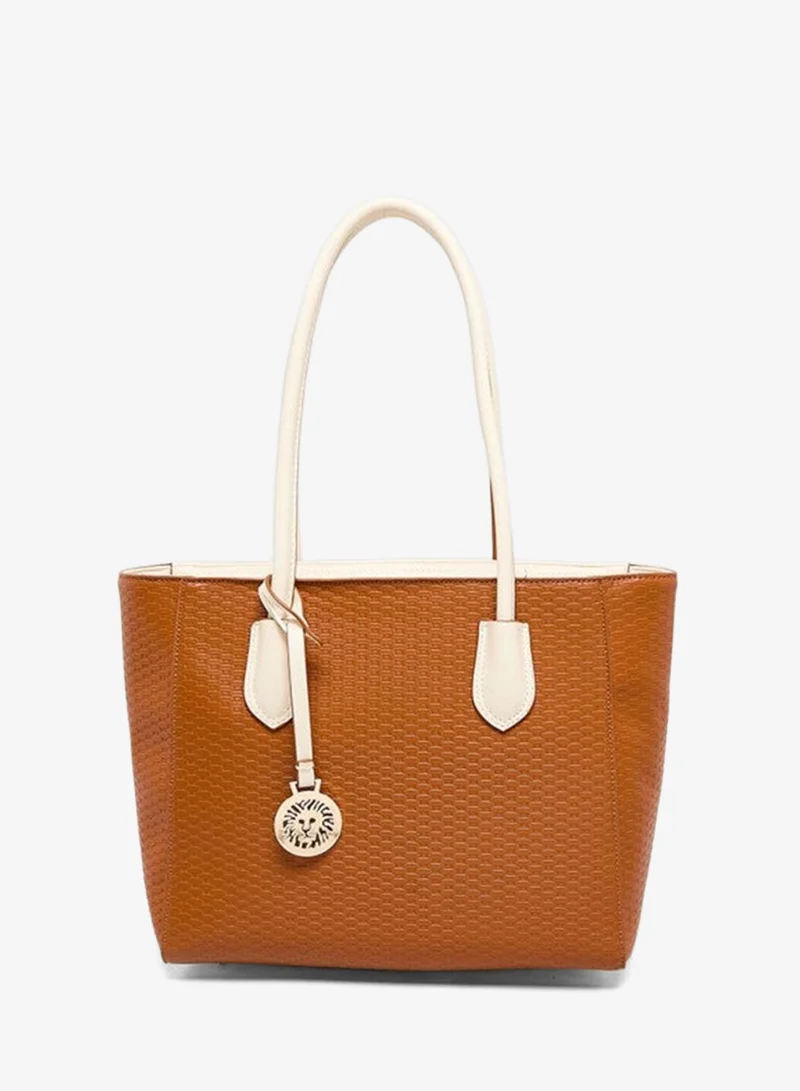 ANNE KLEIN Anne Klein Textured Pu Zip Closure Tote Bag