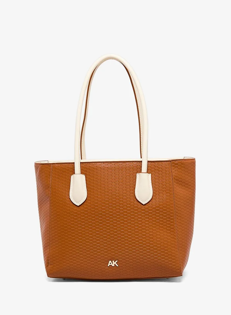 ANNE KLEIN Anne Klein Textured Pu Zip Closure Tote Bag