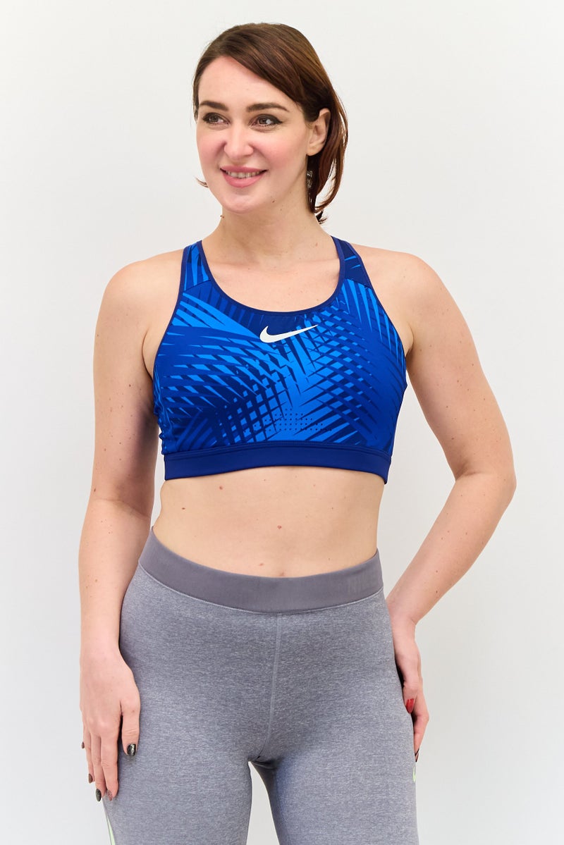 Nike Women Non Padded Sleeveless Training Sports Bra, Blue - Image 1