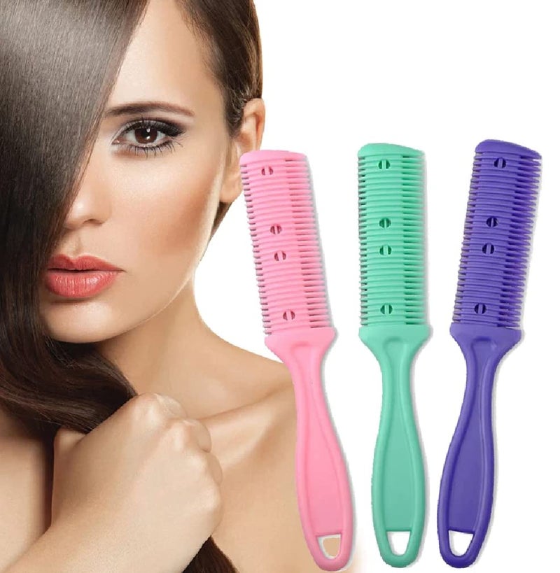 SWEETPEA� Double Side Hair Razor Comb Hairdressing Thinning/Trimmer Comb (NO 01) - Pack of 2 MULTI - Image 1