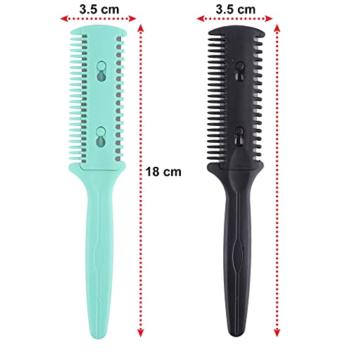 SWEETPEA� Double Side Hair Razor Comb Hairdressing Thinning/Trimmer Comb (NO 01) - Pack of 2 MULTI - Image 3
