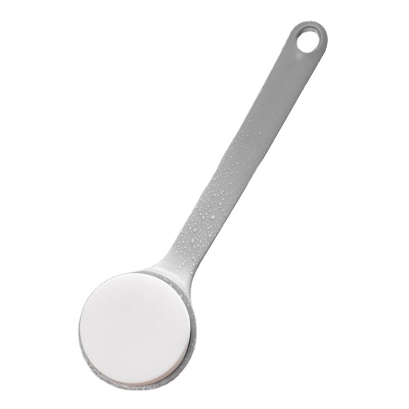 Long Handle Back Scrub: 29.5*8.5*3 White Smooth Sponge - Mess-Free Lotion Applicator Bath Tool for Senior Care, Easy Reach Full Body Hygiene & Relaxation - Image 1