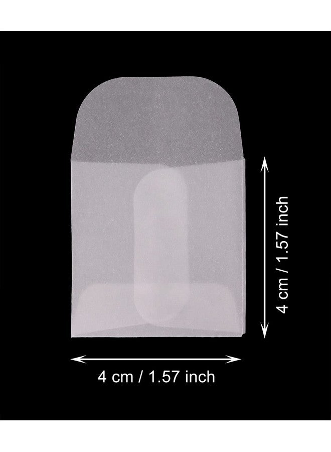 ONLYKXY 60Pcs White Translucent Paper Envelope Bag Mini Butter Paper Pouches Clear Glassine Gift Small Bag For Jewelry Ring Tag Photo Necklace Stud Earrings Accessories (4X4Cm/1.57X1.57Inch) - Image 2