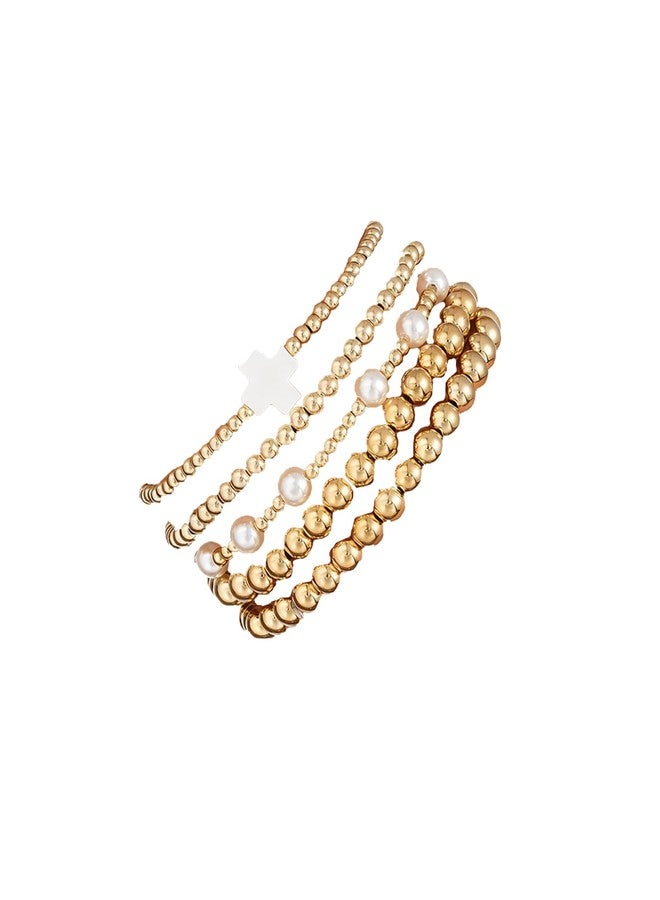 سوار مضاد للتآكل للنساء، إكسسوارات أنيقة للنساء، سوار سلسلة للارتداء اليومي، مناسب للعمل والحفلات، بتصميم قابل للتعديل ولمسة نهائية أنيقة (ذهبي) (أصفر) - Image 1