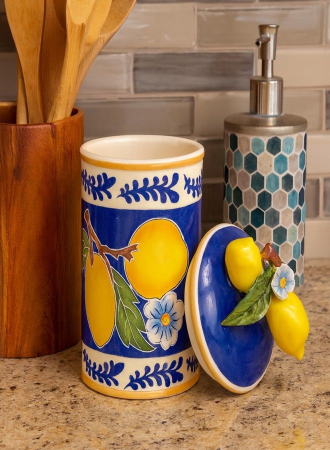 Bluesky Blue Sky Ceramic 17499 Lemon Canister, Small, Multicolor - Image 2