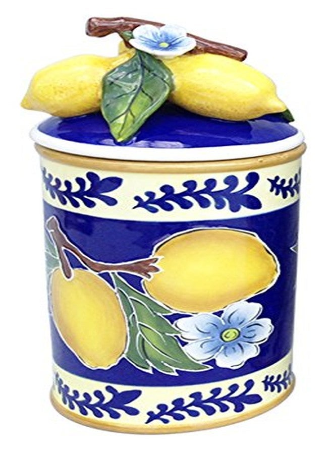 Bluesky Blue Sky Ceramic 17499 Lemon Canister, Small, Multicolor - Image 4
