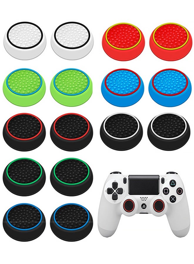 8 Pairs Controller Thumb Grips Replacement for ps4/ps5, Silicone Joystick Caps, Anti-Slip Anti-Scratch Thumb Grips Caps Cover Analog Stick for Ps5/Ps4 - Image 1
