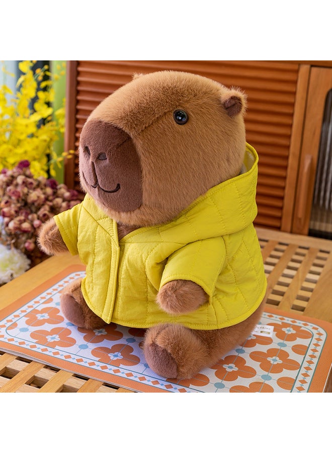 Cute Travel Capybara Plush Doll Sweater Belt Pants Kabibala Creative Cotton-padded Coat Capybara-Specifications:Cotton Clothing-Color:25cm 0.24kg  - Image 1