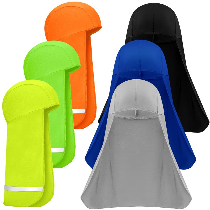 Loopeer 6 Pieces Hard Hat Sun Shade Cooling Skull Cap Neck Shade Sun Protector Skull Cap Liner for Men Women(Multiple Color) Multicoloured - Image 1