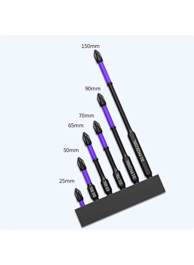 Chabeia Magnetic Non-Slip Drill Bit - 6-Piece Portable Robust Magnetic Bit Set, Shockproof D1 Impact Driver Bit Set, Phillips Magnetic Head with Storage Base for Electric Screwdrivers - Image 3