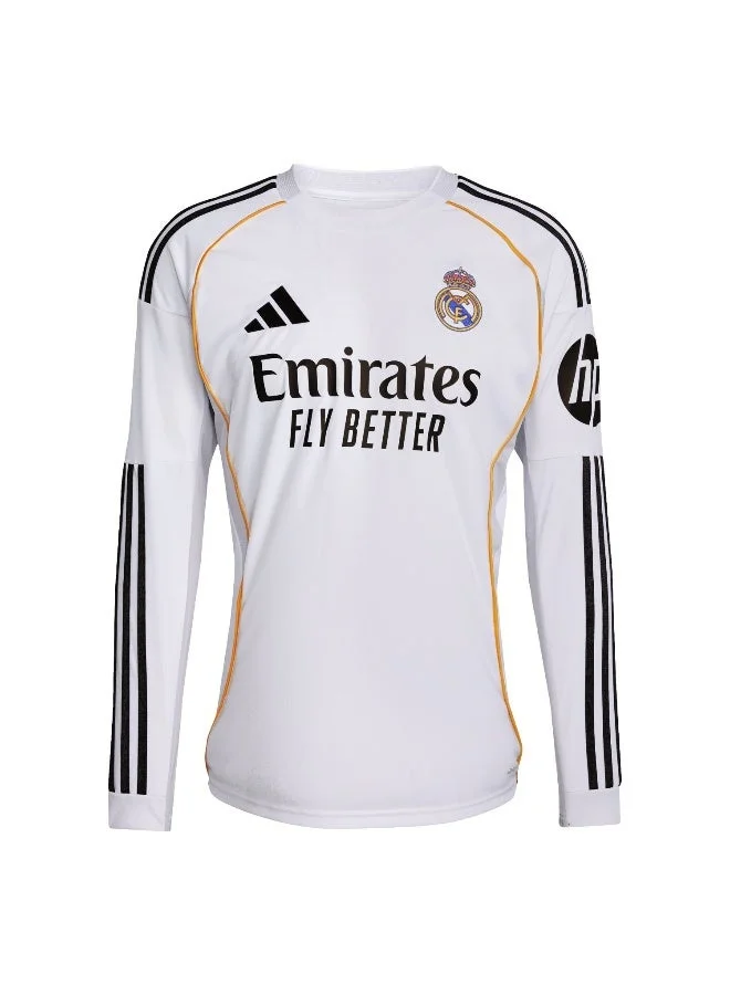 Adidas WHITE Real Madrid 25/26 Home Jersey Long Sleeve for Men | Best Price UAE