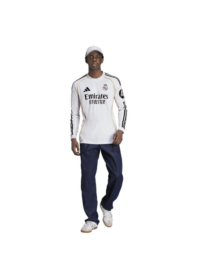 Adidas WHITE Real Madrid 25/26 Home Jersey Long Sleeve for Men | Best Price UAE