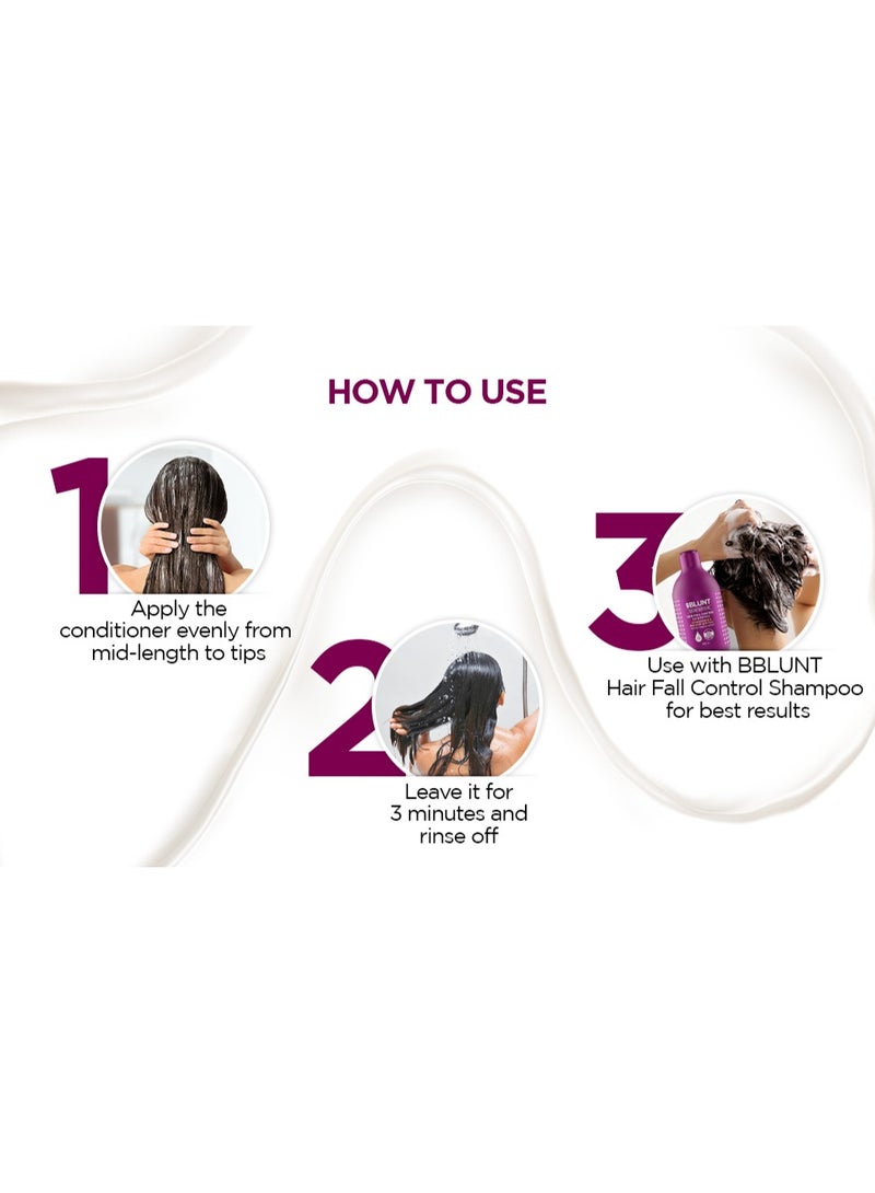 BBLUNT Hair Fall Control Conditioner With Pea Protein & Caffeine For Hair Fall Control - 250 Grams - Image 3
