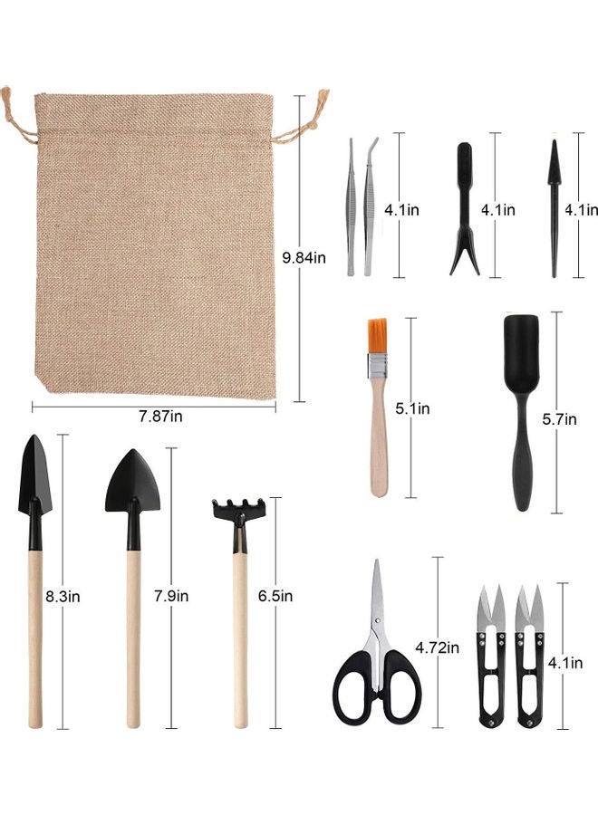 NIBEMINENT 13-Piece Mini Garden Planting Tool Set Multicolour - Image 3