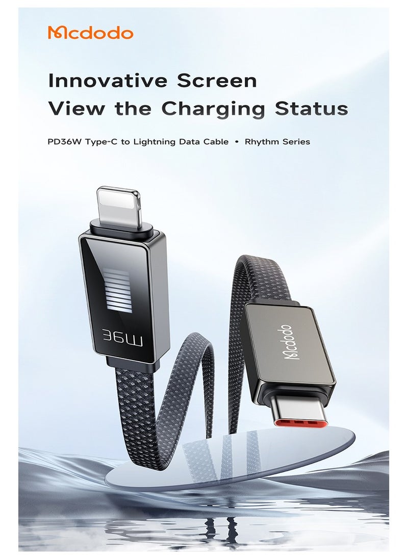 Mcdodo - LED Rhythm PD36W Type-C to Lightning Data Cable - Image 1