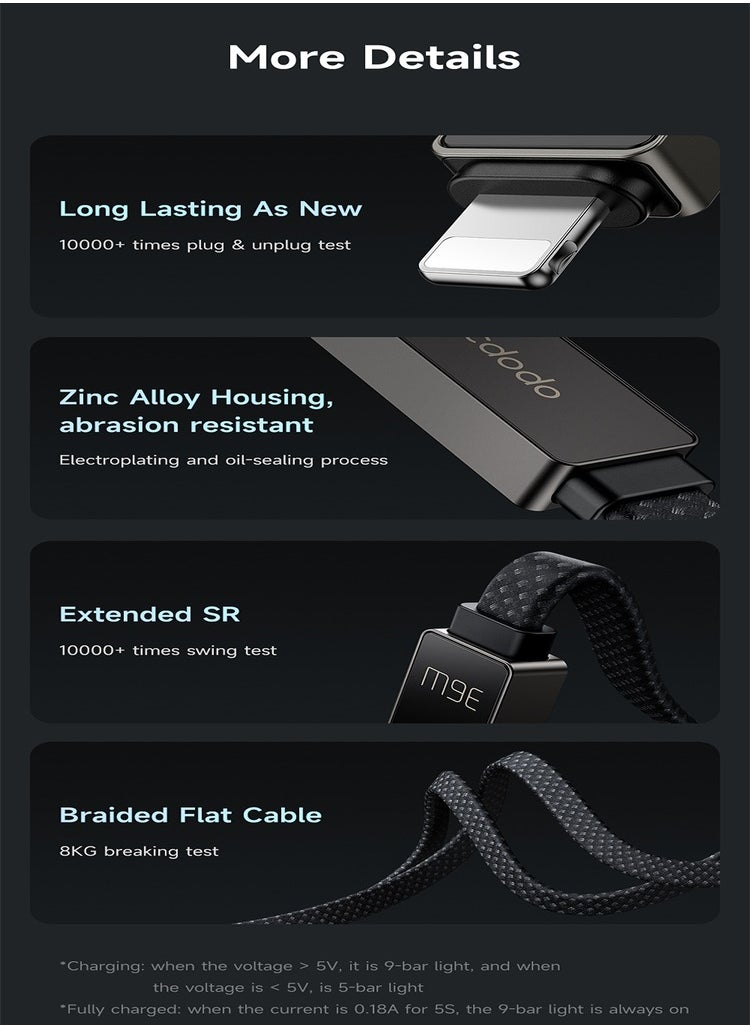 Mcdodo - LED Rhythm PD36W Type-C to Lightning Data Cable - Image 1
