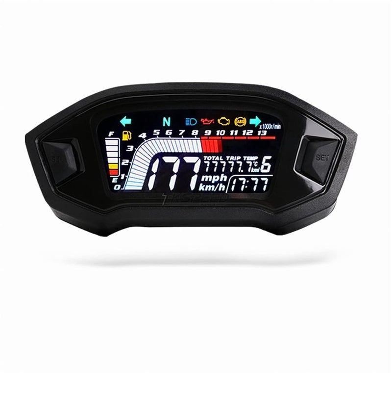 DEMULAX Motorcycle LCD Speedometer and Odometer
