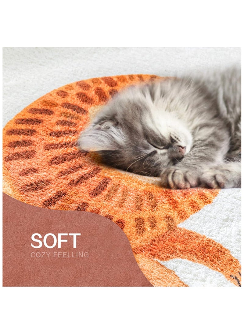 يلا جوي سجادة دائرية للأطفال برسوم كرتونية وحيوانات سجادة ناعمة مستديرة لغرفة النوم سجادة لغرفة المعيشة للأطفال غير قابلة للانزلاق سجادة لغرفة اللعب للأولاد والبنات قطر - Image 5