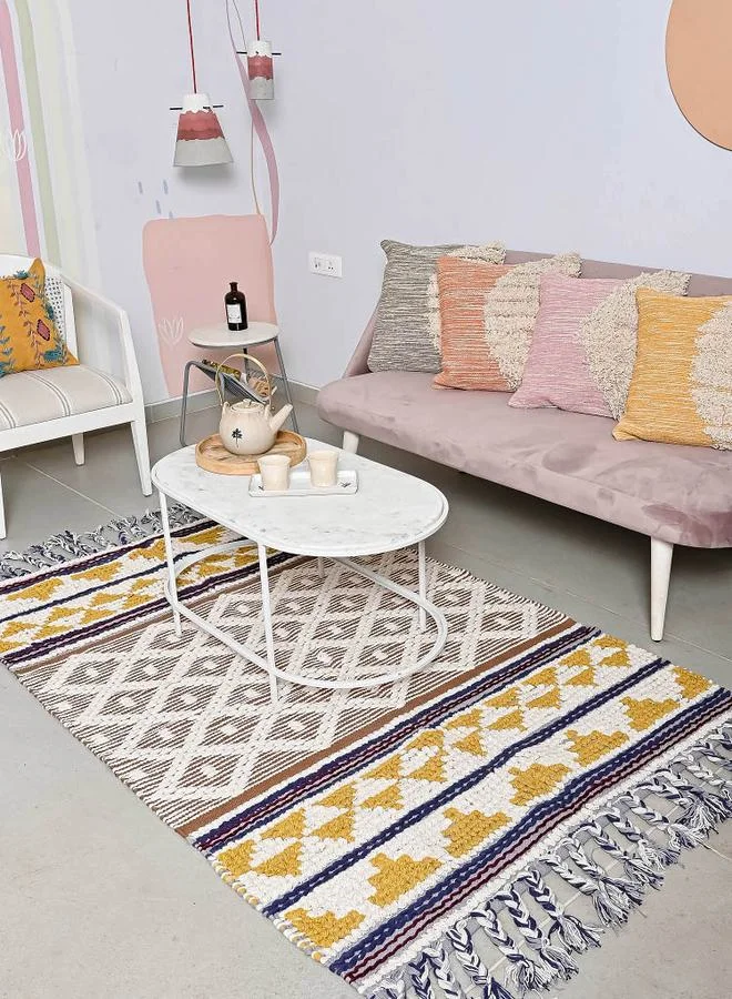 sanskrutihomes Tassel Edge Textured Rugs - 180x120cm by Styli