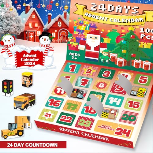 Annexfun Advent Calendar 2025 Magnetic Blocks-100PCS Magnetic Building Blocks, Magnetic Blocks STEM Toddler Kids Toys, Construction Toys for Kids Ages 3+, Christmas Birthday Gifts for Boys & Girls - Image 2